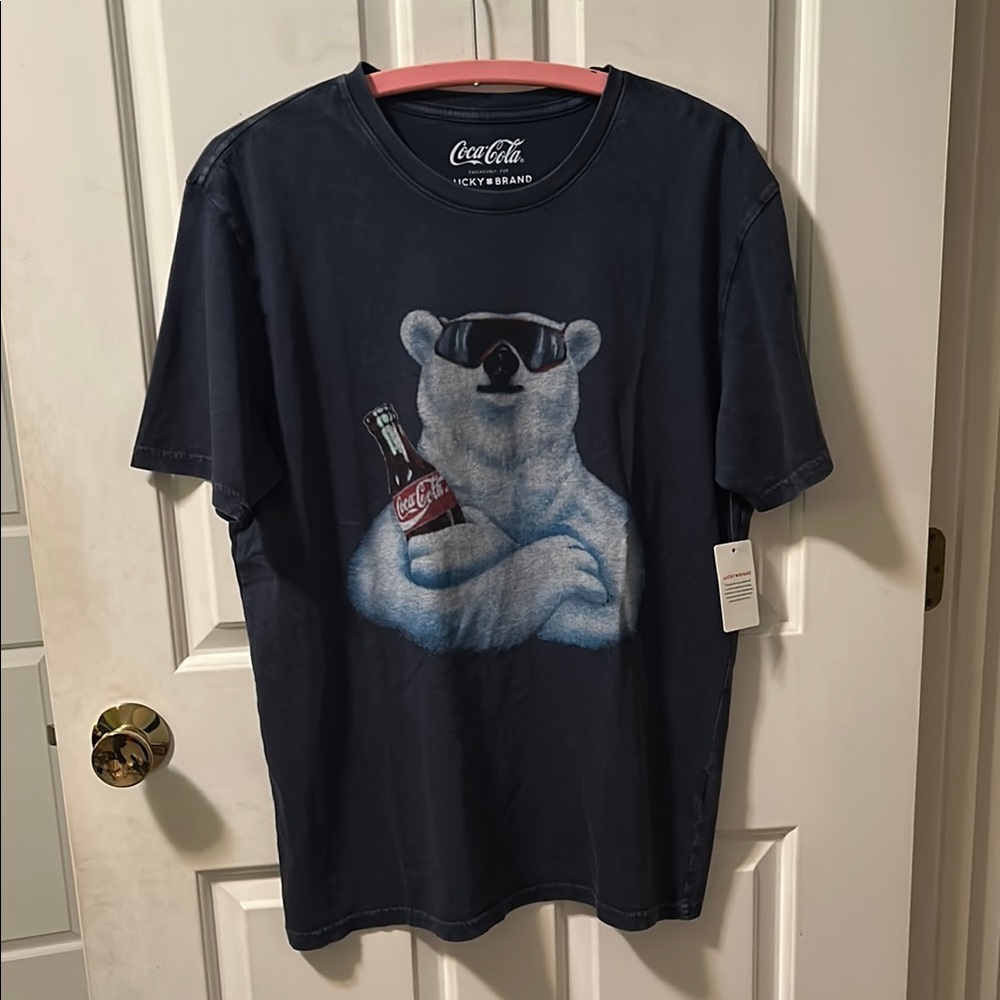 Coca-Cola Polar Bear Graphic Tee - Navy lucky brand size m new